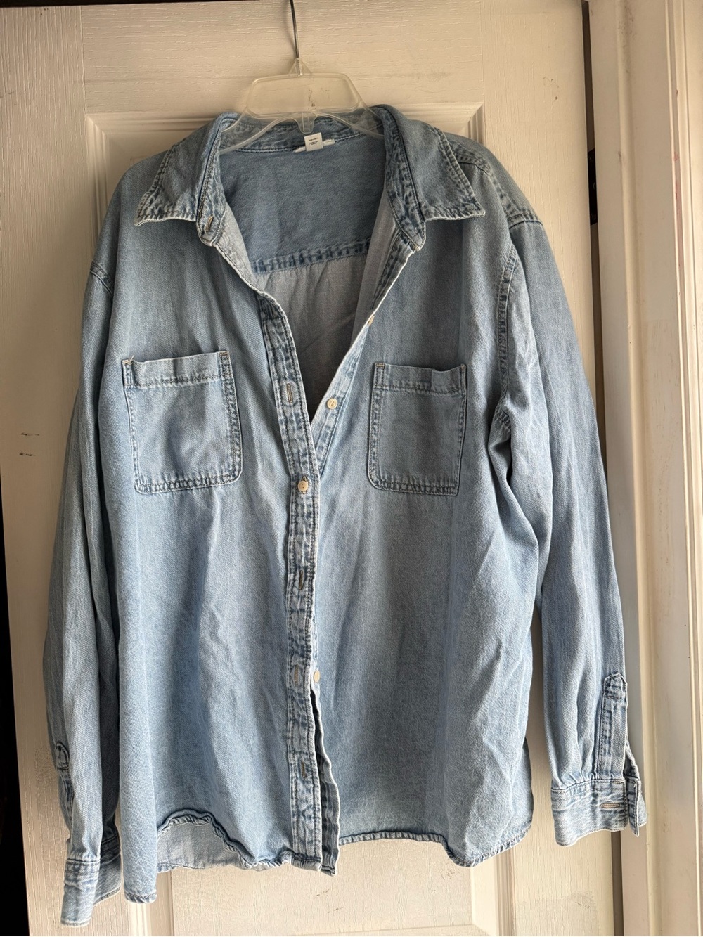 a.n.a Light Blue Denim Shirt Jacket (boyfriend fit)